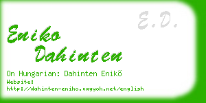 eniko dahinten business card